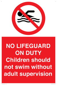 NO LIFEGUARD ON DUTY
